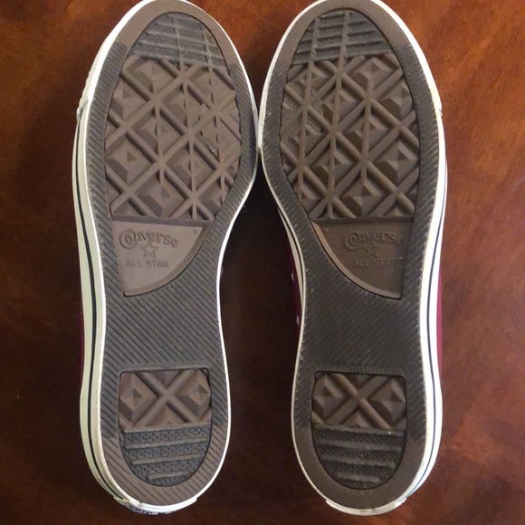 Converse All-Star Low Top Burgundy Mens 10 - Picture 6 of 6